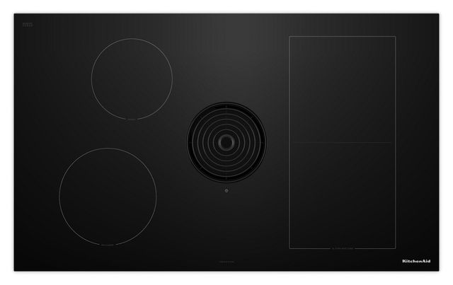 KitchenAid® NextGen 36" Black Induction Downdraft Cooktop with Bridge XL Even-Heat™ Zone-0