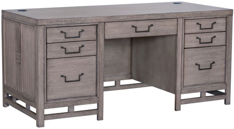 Legends Home Fusion Gray Executive Desk
