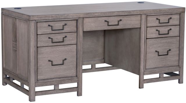 Legends Home Fusion Gray Executive Desk-0