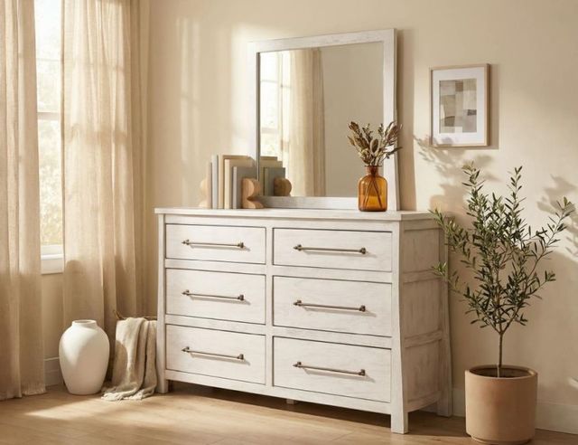 International Furniture Direct White Roots White Dresser-1