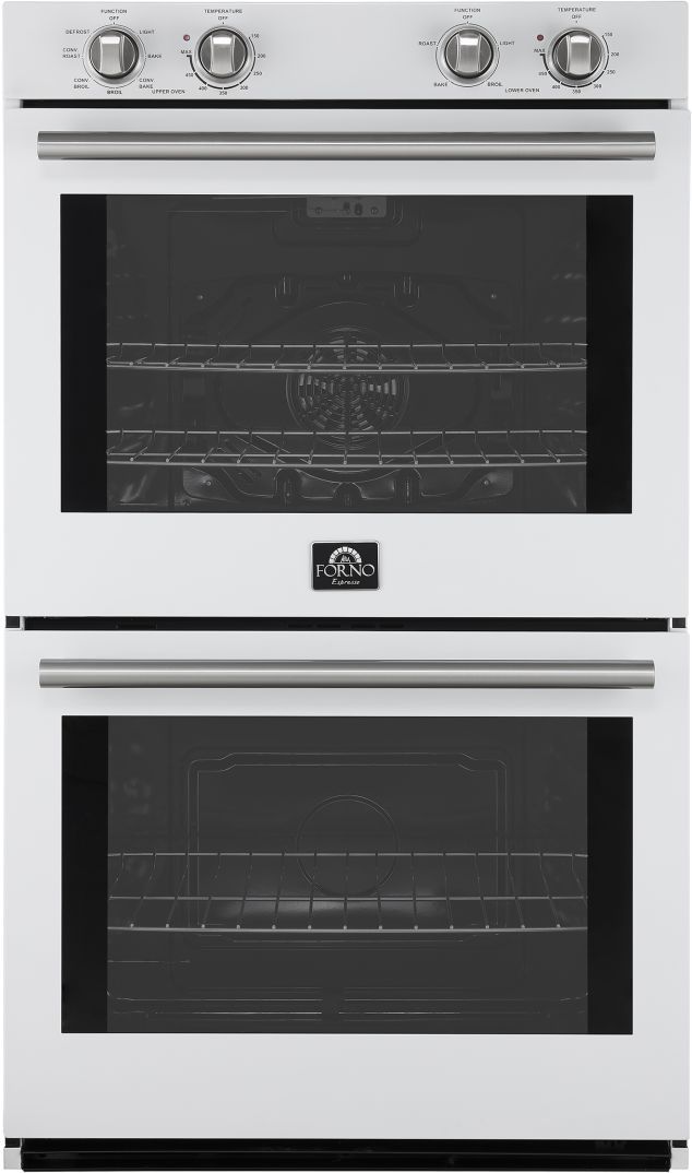 FORNO® Vomero Series Espresso 30" White Double Electric Wall Oven-0