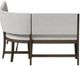 Bernards Dorval 3-Piece Gray/Walnut Curved Bench-1