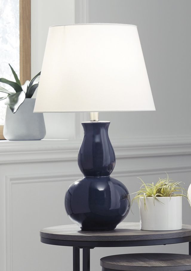 Signature Design by Ashley® Zellrock Navy Ceramic Table Lamp-2