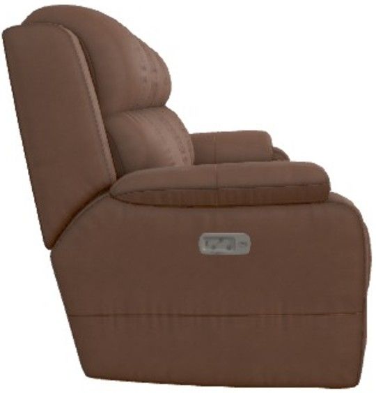 La-Z-Boy® Dorian Mocha Leather Power Reclining Sofa with Headrest and Lumbar-3