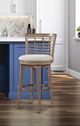 American Woodcrafters Beach Comber Brown Swivel Bar Stool-1