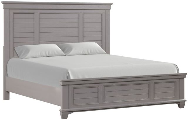 New Classic® Home Furnishings Jamestown 4-Piece Gray California King Panel Bedroom Set-2