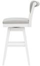 HH2 Home Clarion Sea White Wood/Upholstered Swivel Bar Stool-3