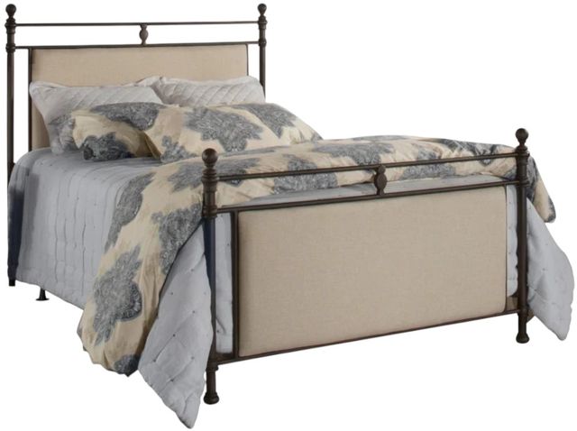 HH2 Home Ashley Lavish Stone/Rustic Brown Queen Panel Bed with Frame-0