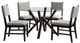 New Classic® Home Furnishings Kessler 5-Piece Espresso/Light Gray Dining Table Set-0