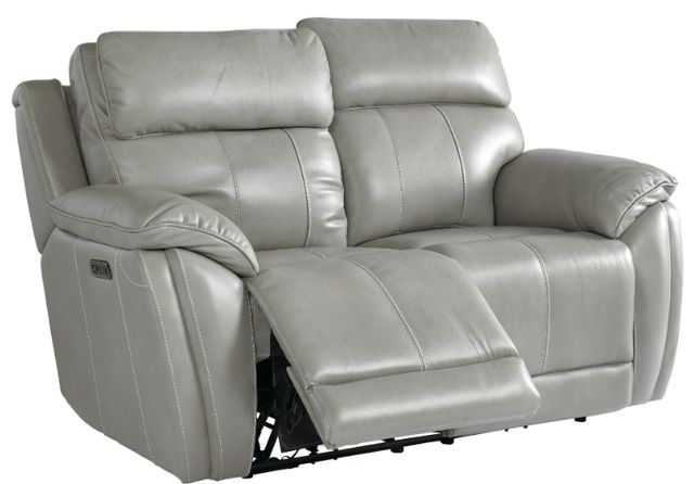 Bassett® Furniture Club Level Levitate Nickel Power Reclining Loveseat-0