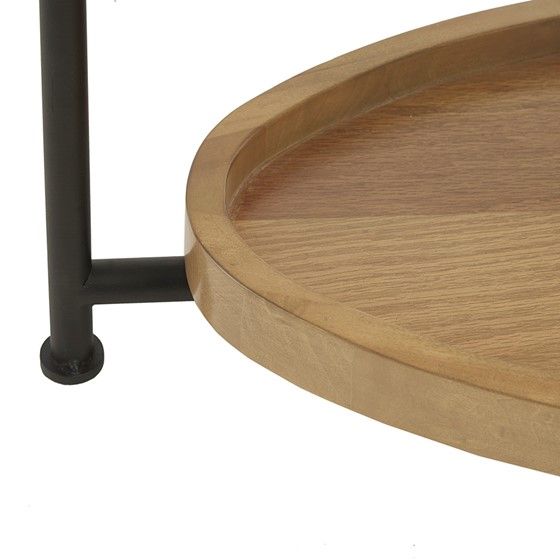 Olliix by Madison Park Beaumont White and Natural Coffee Table-1