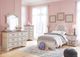 Signature Design by Ashley® Realyn 3-Piece Chipped White Twin Panel Bed Set-4