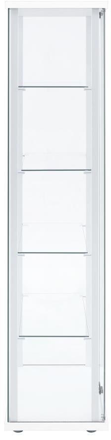 Coaster® Delphinium Clear/White Display Cabinet-4