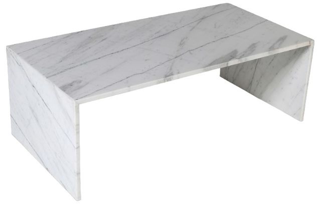 Meridian Furniture Canova White Marble Coffee Table-0
