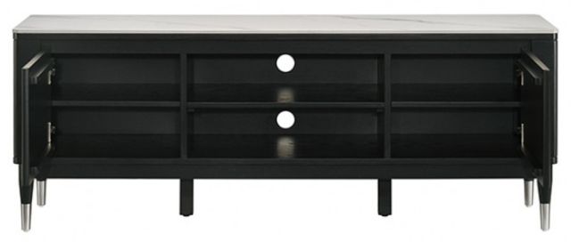 Furniture of America® Maidstone White TV Console with Black Base-0