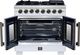 FORNO® Capriasca Series Alta Qualita 36" White Pro Style Dual Fuel Range-3