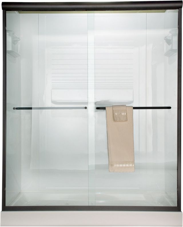 American Standard Euro Oil Rubbed Bronze Frameless Sliding Shower Doors-0