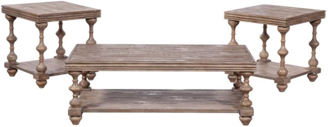 Hughes Furniture® 8725 3-Piece Brown Restoration Occasional Table Set-0