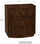 Powell® Ciarra Walnut 3-Drawer Nightstand-2