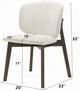 ACME Furniture Mallin 2-Piece Gray/Walnut Upholstered Dining Side Chair Set-2