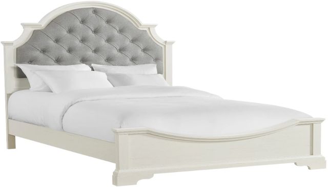 Elements International Eastwood Youth White King Upholstered Panel Bed -0