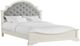Elements International Eastwood Youth White King Upholstered Panel Bed -0