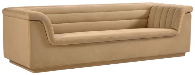 Meridian Furniture Cascade Camel Velvet Sofa-0