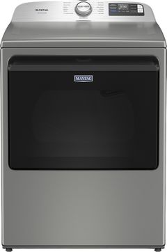 Maytag® Pet Pro 7.4 Cu. Ft. Classic Silver Front Load Electric Dryer