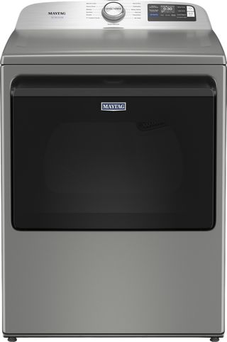 Maytag® Pet Pro 7.4 Cu. Ft. Classic Silver Front Load Electric Dryer