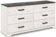 Signature Design by Ashley® Shawburn 4-Piece Charcoal Gray/Whitewash Full Platform Bed Set-2