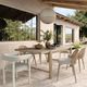 TOV Furniture Jackie Cream/White Fabric Outdoor Dining Chair-1