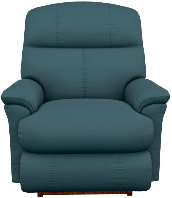 La-Z-Boy® Reed Arctic Blue Leather Power Rocking Recliner with Headrest-1