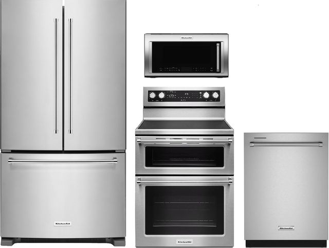 KitchenAid® 4 Piece Kitchen Package-Stainless Steel-0