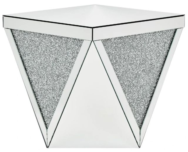 Michael Amini® Montreal Mirrored/Silver End Table-1