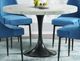 Elements International Celeste Black Round Dining Table with White Marble Top-0