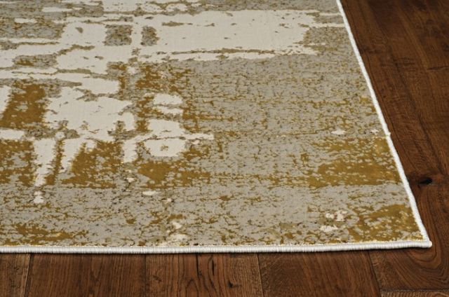 KAS Rugs Luna Ivory/Gold Escape 5'x8' Area Rug-1