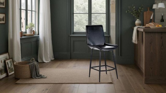 Nest Home Collections Gabriel Black/Gray Counter Stool-1