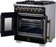 FORNO® Capriasca Series Alta Qualita 30" Black Pro Style Dual Fuel Range-5
