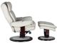 BarcaLounger® Roscoe Roman Ivory Swivel Reclining Pedestal Chair and Ottoman Set-2
