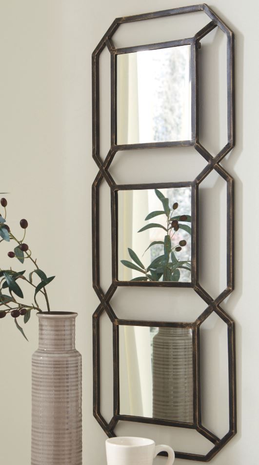 Signature Design by Ashley® Savane Antique Gold Accent Mirror-2