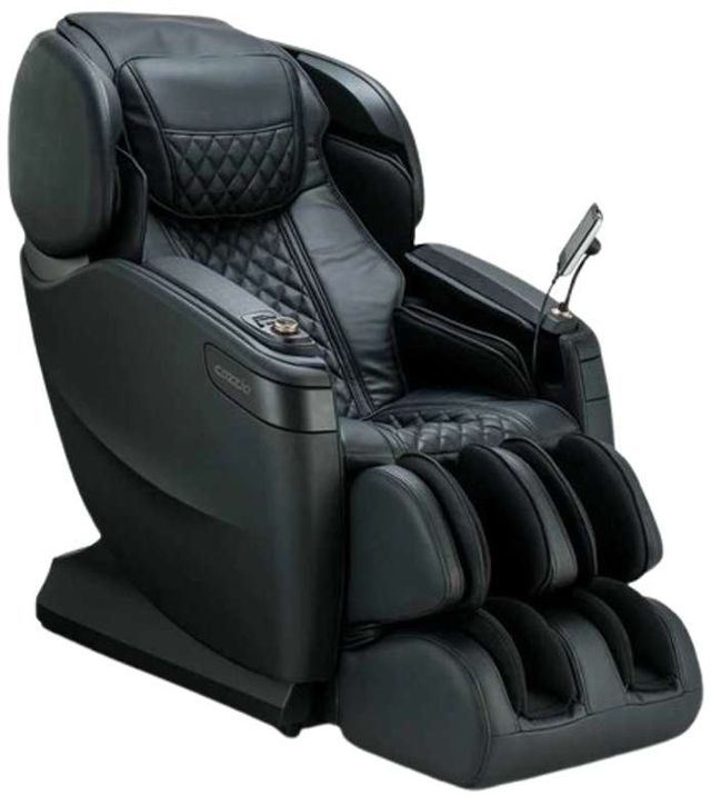 Cozzia® Qi™ SE Black/Pearl Black Power Massage Chair Courtside
