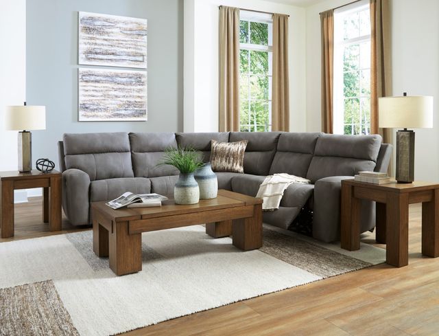 Signature Design by Ashley® Next-Gen DuraPella 5-Piece Gray Power Reclining Sectional-4