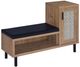Coaster® Teller Black/Natural Oak Shoe Storage Bench-0