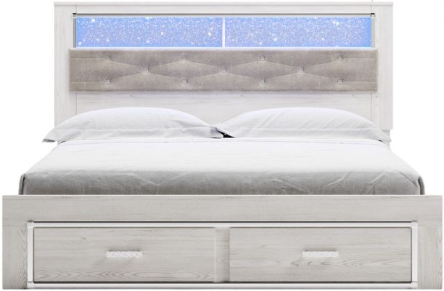 Signature Design by Ashley® Altyra White Queen Upholstered Bookcase Bed with Storage-1