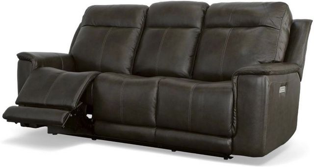 Flexsteel® Miller Slate Power Reclining Sofa with Power Headrest and Lumbar-2