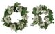A & B Home 2-Piece Green/White Artificial Magnolia and Eucalyptus Wreath Set-0