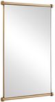Uttermost® Scroll Antique Brass Rectangular Mirror-4