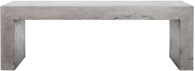 Moe's Home Collection Lazarus Dark Grey Concrete Outdoor Bench-0