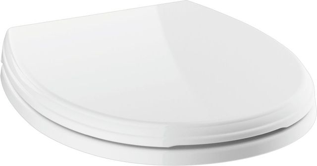 DELTA Wycliffe® White Round Front Slow-Close Toilet Seat-0