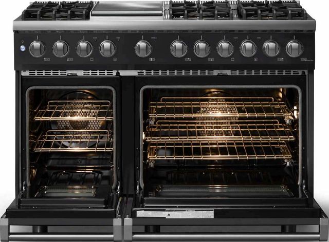 Viking® 5 Series 48" Onyx Pro Style Dual Fuel (LP) Range with Polished Chrome Trim-1